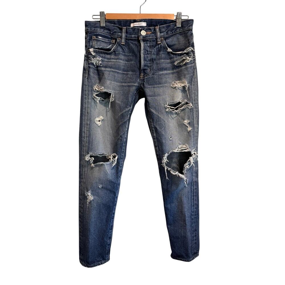 Moussy Distressed Vintage Button Fly Jeans Size 26